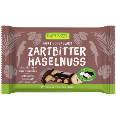 Zartbitterschokolade mit Haselnuss (100gr)